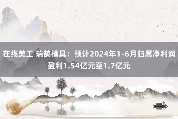 在线美工 瑞鹄模具：预计2024年1-6月归属净利润盈利1.54亿元至1.7亿元