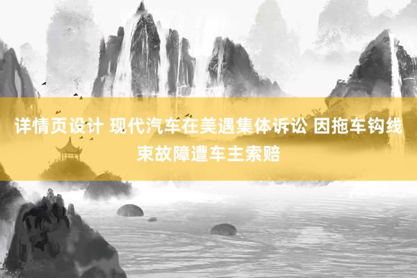 详情页设计 现代汽车在美遇集体诉讼 因拖车钩线束故障遭车主索赔